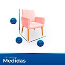 Ver imagem 6 de Poltrona Cadeira para Sala Confortável e Minimalista Nina Suede