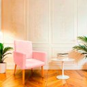 Ver imagem 2 de Poltrona Cadeira para Sala Confortável e Minimalista Nina Suede