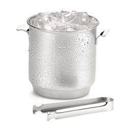 Conjunto Kit Bar Drinks Caipirinha 6 Peças Balde Gelo Pinça Copo Inox Tabua de Corte Festa - 4