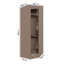 Ver imagem 4 de Guarda Roupa Planejado 100% MDF de Canto Oblíquo Reflecta Orion CabeCasa MadeiraOriginals Marrom