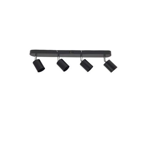 Spot Sobrepor Direcionável Quadruplo com Base Preto GU10 55cm EMBU LED
