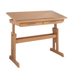 Escrivaninha Mesa de Desenho Olivia em Madeira Maciça Mel Claro - 7