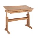 Ver imagem 7 de Escrivaninha Mesa de Desenho Olivia em Madeira Maciça Mel Claro Idimex