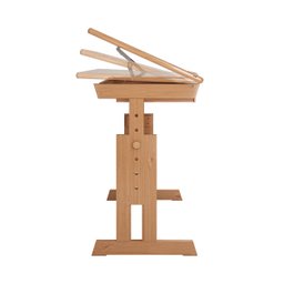 Escrivaninha Mesa de Desenho Olivia em Madeira Maciça Mel Claro - 5