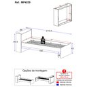Ver imagem 4 de Cama de Solteiro para Colchão 188 X 78cm com Baú Embutido Multimóveis Mp4229