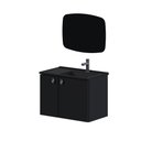 Ver imagem 1 de Armário Banheiro Aço 60cm Tarumã Preto com Lavatório Preto - P103358 - COZIMAX Armario Banheiro Aço