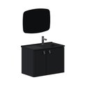 Ver imagem 2 de Armário Banheiro Aço 60cm Tarumã Preto com Lavatório Preto - P103358 - COZIMAX Armario Banheiro Aço