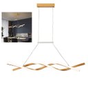 Ver imagem 2 de Lustre Pendente Aspiral 3000k Led Ondas Decoraçao Ambiente Recepçao Hall de Entrada Sala de Jantar