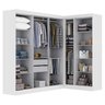 Guarda-roupa Modulado de Canto com Puxadores Mdf e Espelho Paris - 4