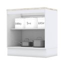 Ver imagem 2 de Balcão 2 Portas 80 Cm Americana Branco com Tampo Cooktop Calcare – Henn