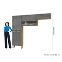 Ver mais imagens de Cozinha (sem Balcão) 6 Portas 2 Portas de Vidro Nala - Ssx Multicoisas