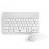Kit Teclado e Mouse sem Fio A6732 Branco Conexão Recarregável Ultra Fino Cor:branco - 1