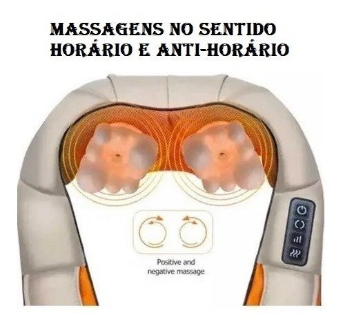 Aparelho Massageador Shiatsu Pulso Eletrico Pescoço Envio 24h - 5