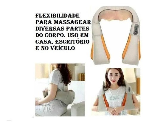 Aparelho Massageador Shiatsu Pulso Eletrico Pescoço Envio 24h - 4