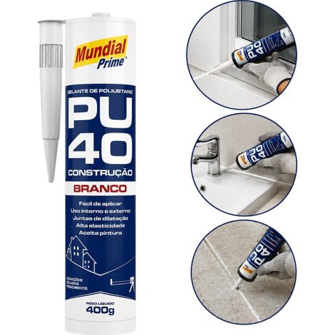 Adesivo Selante PU40 Branco Mundial Prime
