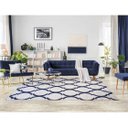 Ver imagem 4 de Tapete Sala Geometrico Arabesco 200x250 Cm Prata Azul 44