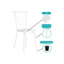 Ver imagem 5 de Cadeira de Cozinha 154 Kit 2 Un Prata - Assento Courano Branco - Carraro