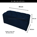 Ver imagem 2 de Bau Solteiro Capitonê Pé de Cama Decoração Guarda Objetivos - Azul