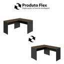Ver imagem 6 de Mesa em L Escrivaninha 1,20 m X 1,50 m Escritório F5 Office Cor:Málaga com Preto
