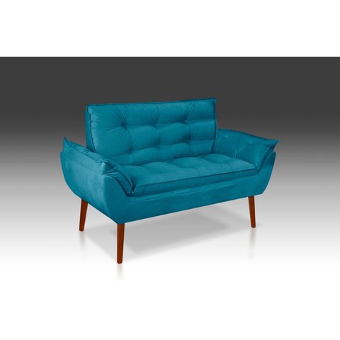 Namoradeira Opala Suede Azul Tiffany- Rv Decora