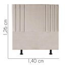 Ver imagem 3 de Cabeceira Estofada Cama Box Casal Grécia 140cm Suede Bege