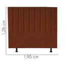 Ver imagem 3 de Cabeceira Estofada Carla 195CM King Suede Terracota - D A DECOR