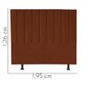Cabeceira Estofada Carla 195CM King Suede Terracota - D A DECOR - 3
