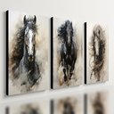 Ver imagem 1 de Kit 3 Quadro Decorativo Cavalo Branco Animal Placa Equino 40x28cm