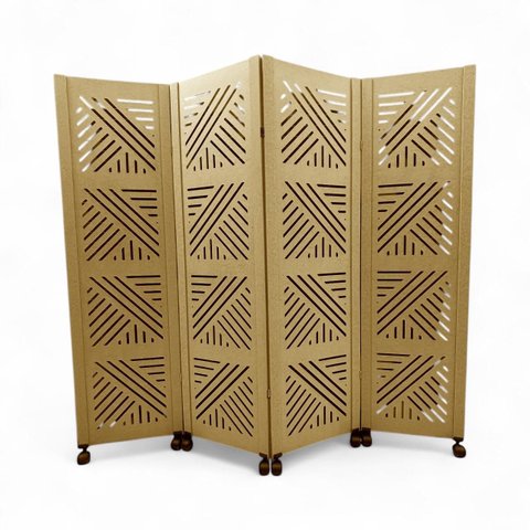 Biombo Dubai 4 Divisórias C/ 8 Rodinhas