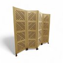 Ver imagem 2 de Biombo Dubai 4 Divisórias C/ 8 Rodinhas
