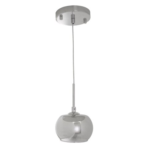 Pendente Vidro Cristal Cromado Ø12cm Yamamura