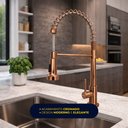 Ver imagem 6 de Torneira de Cozinha Gourmet de Bancada 360° Cromada Rose Gold Inox 304 Brinovar