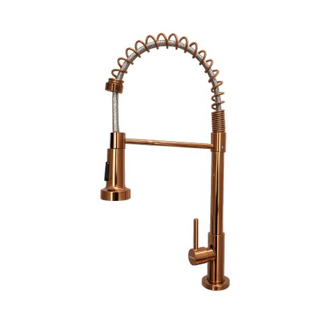 Torneira de Cozinha Gourmet de Bancada 360° Cromada Rose Gold Inox 304 Brinovar