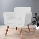 Ver imagem 3 de Kit com 2 Poltronas Cadeiras Isabella Estofadas Suede Branco - Incasa Decor