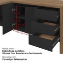 Ver imagem 7 de Mesa Escritorio em L 190x180 cm com Armario e Balcao Nogal Preto Artany