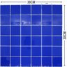 Pastilha de Vidro para Piscina Banheiro Azul Grande 30x30x4.8cm - 6