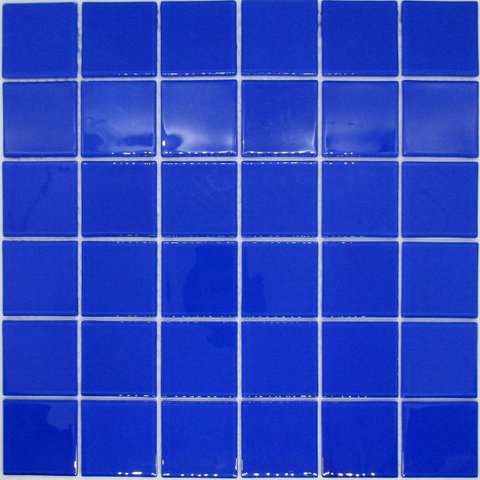 Pastilha de Vidro para Piscina Banheiro Azul Grande 30x30x4.8cm