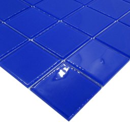 Pastilha de Vidro para Piscina Banheiro Azul Grande 30x30x4.8cm - 5