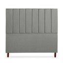 Ver imagem 1 de Cabeceira Estofada Cama Box Casal Carla 140cm Linho:cinza Escuro