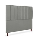 Ver imagem 3 de Cabeceira Estofada Cama Box Casal Carla 140cm Linho:cinza Escuro