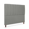 Cabeceira Estofada Cama Box Casal Carla 140cm Linho:cinza Escuro - 3