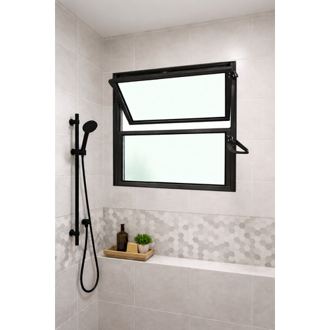 Vitro Basculante de Alumínio Preto 40x40