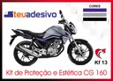 Ver imagem 2 de Kit Adesivo Faixa Protetor Cg Titan 160 Roxo e Cinza Ano 2018 a 2021 Cobra Motoparts