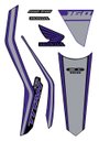 Ver imagem 1 de Kit Adesivo Faixa Protetor Cg Titan 160 Roxo e Cinza Ano 2018 a 2021 Cobra Motoparts
