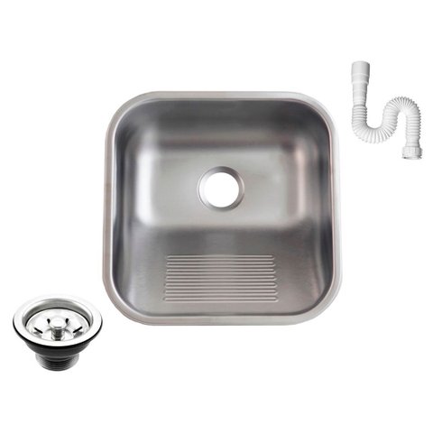 Tanque As Inox 304 Fosco 40x40 Medio Sobrepor e Embutir 25l