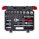 Ver imagem 2 de Jogo de Soquetes Sextavados de 10 À 32 Mm com Encaixe de 1/2" 24 Peças - Gedore Red 3300055