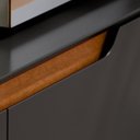 Ver imagem 7 de Aparador Rack Suspenso com 2 Portas Eros Flow Preto Flex - Ej Móveis