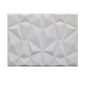 Placa Adesiva 3D Paris Branco 70cm x 70cm Plavidecor - Alto Relevo