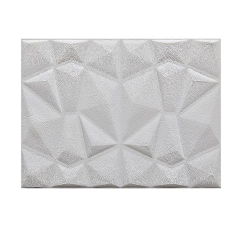 Placa Adesiva 3D Paris Branco 70cm x 70cm Plavidecor - Alto Relevo