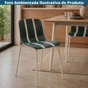 Ver imagem 2 de Cadeira Linea Rivatti em Polipropileno (PU) Azul Aura com Base Ferro Branco